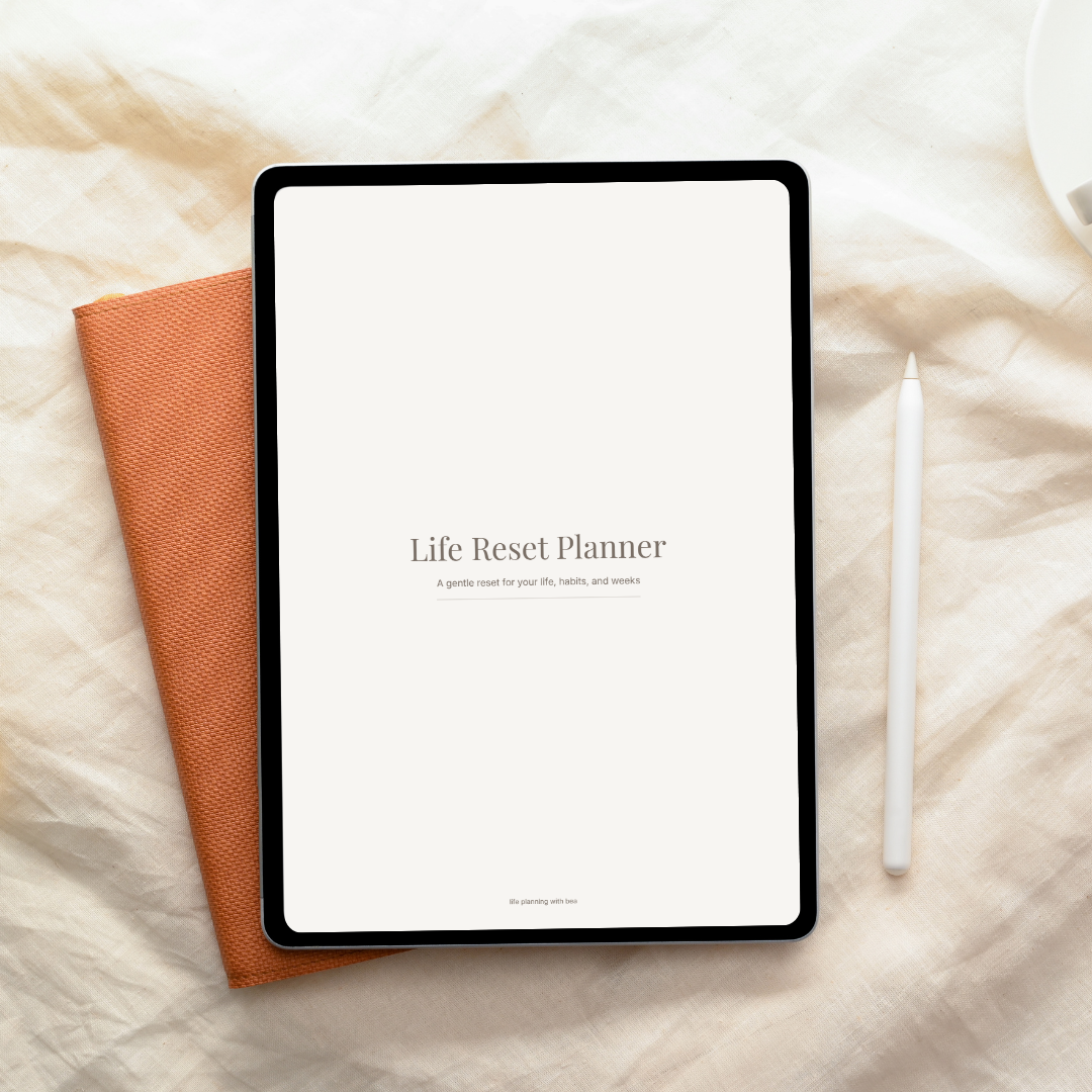 Life Reset Planner mockup